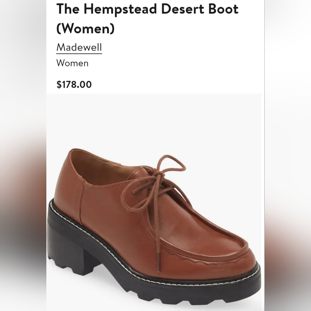 Madewell Brown Leather Oxfords with Platform Sole